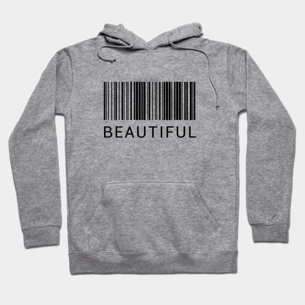 Beautiful Barcode Hoodie by MunaNazzal